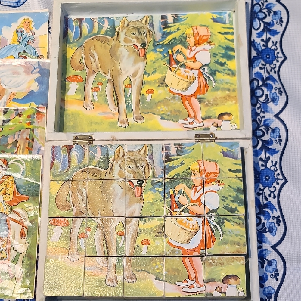 Vintage Madeline Little Red Riding Hood Puzzle - Multicolor
